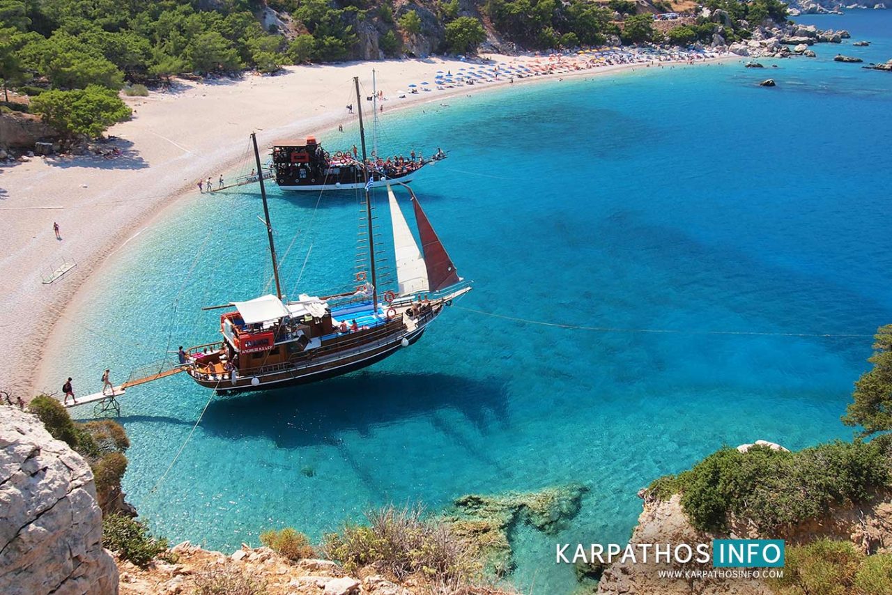Apella beach by boat trips and excursions from Pigadia