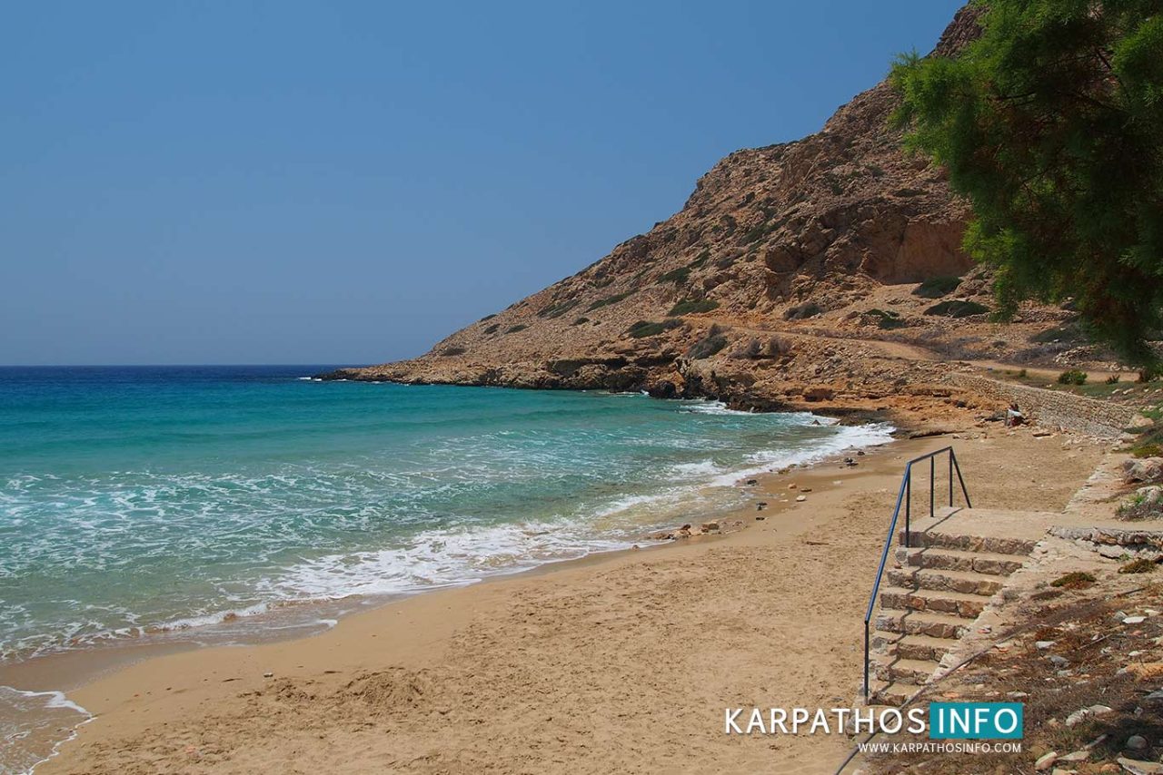 Karpathos Agios Nikolaos beach in Arcesine