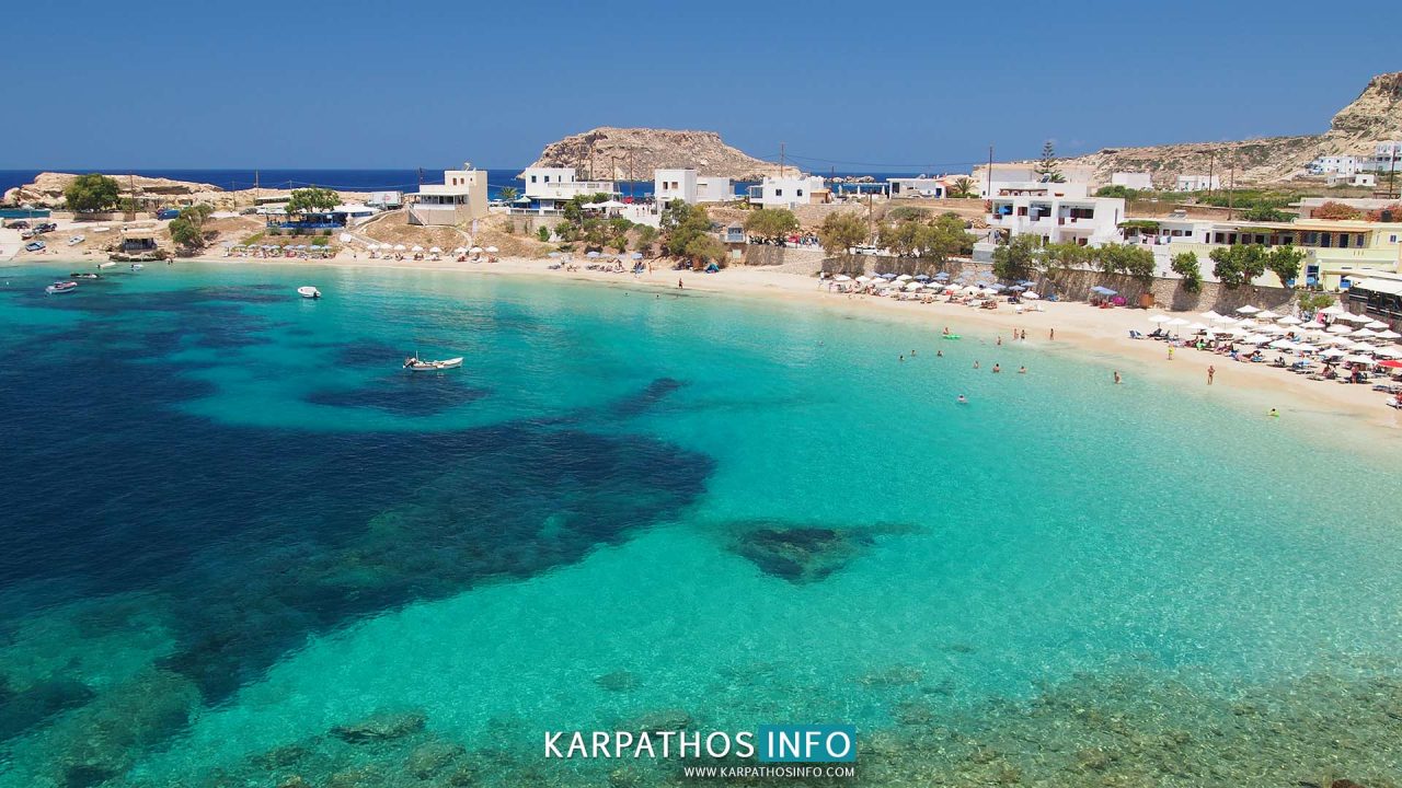 Lefkos beach in Karpathos island