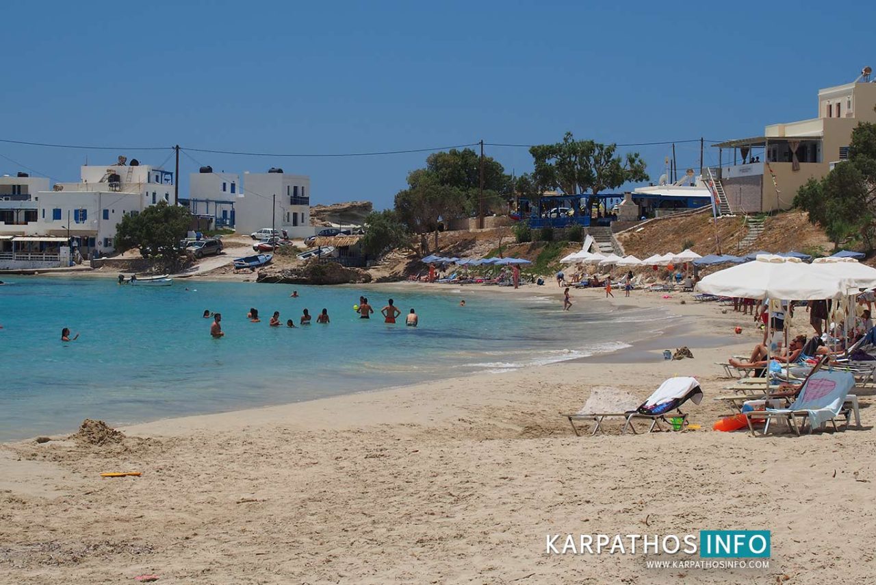 Lefkos beach in Karpathos island