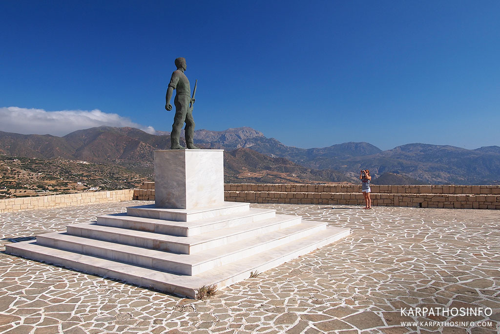 October 5 Monument in Menetes, Karpathos island Greece