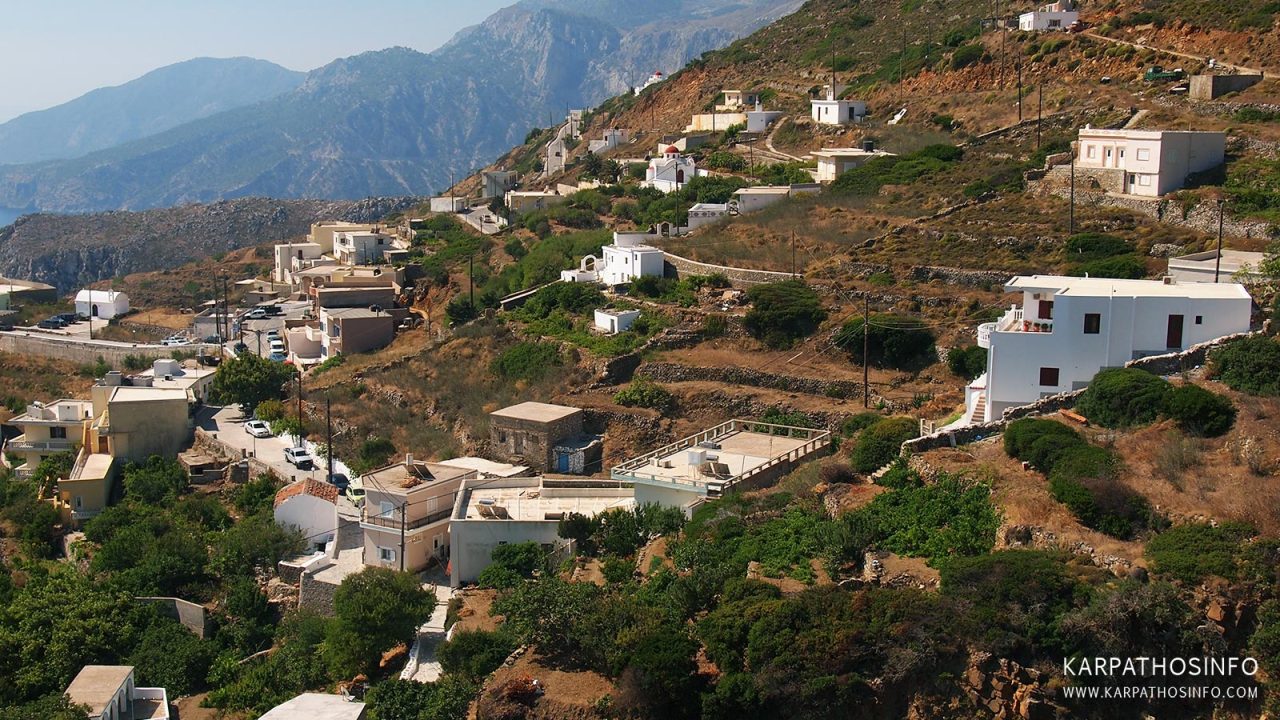 Spoa village in Karpathos island